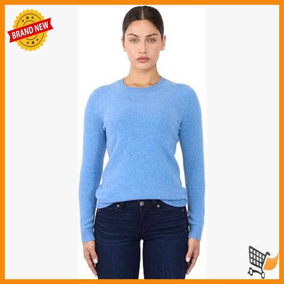 Women's 3-Ply Cashmere Crewneck Sweater Winter Cozy Pullover